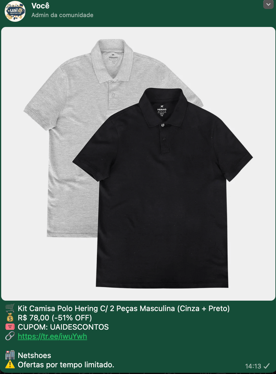 Oferta Amazon, Mercado Livre, Nike ou Adidas - Promoção Verificada UAI Descontos